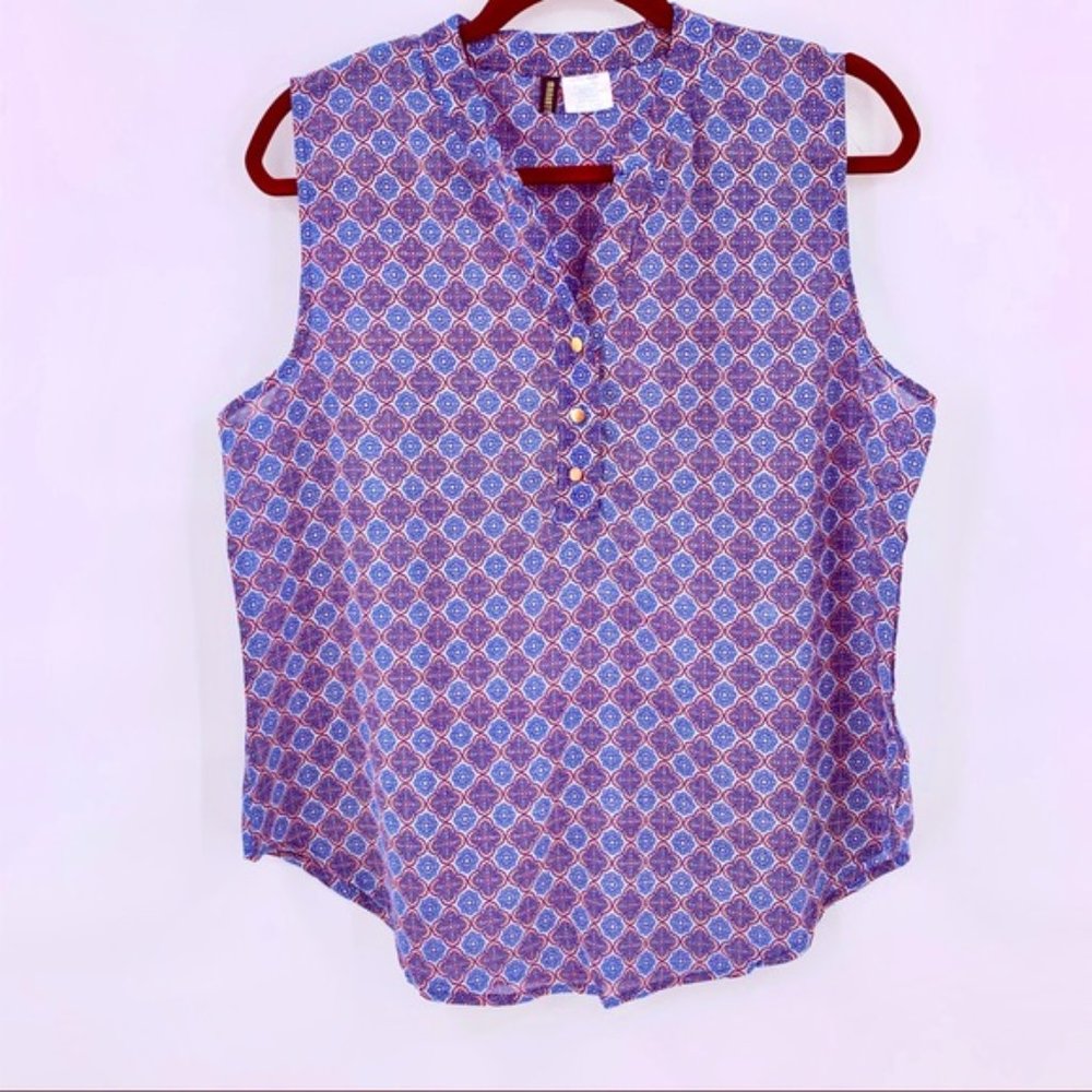 Manhattan Blues Sleeveless Printed Top